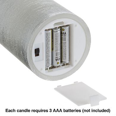 Lavish Home Flameless LED Pillar Candle & Remote 4-piece Set