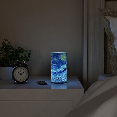 Lavish Home Starry Night Flameless LED Pillar Candle & Remote 2-piece Set
