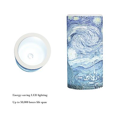 Lavish Home Starry Night Flameless LED Pillar Candle & Remote 2-piece Set