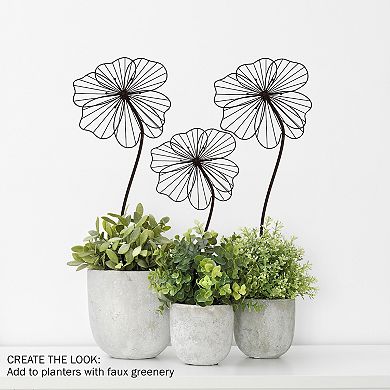 Lavish Home Rustic Metal Layered Wire Flower Wall Decor