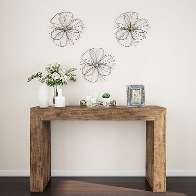 Lavish Home Contemporary Metal Layered Wire Flower Wall Decor