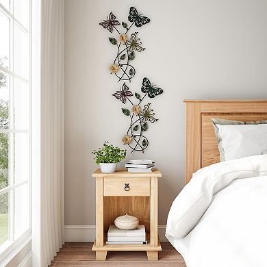 Lavish Home Garden Butterfly Metal Wall Art