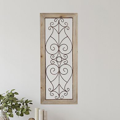 Lavish Home Decorative Swirls & Scrolls Metal & Wood Wall Decor