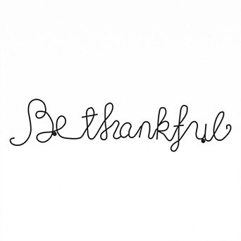 Lavish Home Metal "Be Thankful" Cursive Cutout Sign Wall Decor