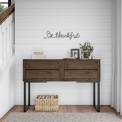 Lavish Home Metal "Be Thankful" Cursive Cutout Sign Wall Decor