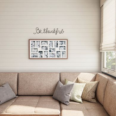 Lavish Home Metal "Be Thankful" Cursive Cutout Sign Wall Decor