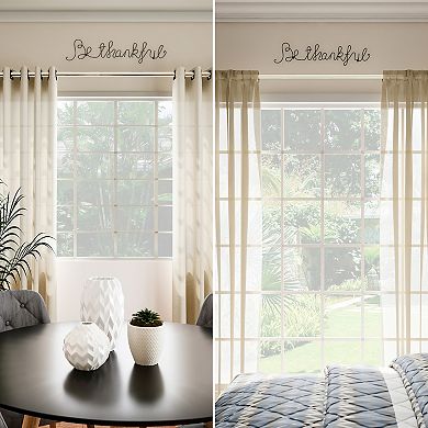 Lavish Home Metal "Be Thankful" Cursive Cutout Sign Wall Decor