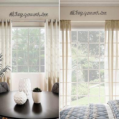 Lavish Home Metal "All Things Grow With Love" Cursive Cutout Sign Wall Decor