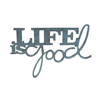 Lavish Home Metal "Life Is Good" Sign Wall Decor