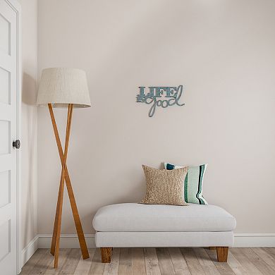 Lavish Home Metal "Life Is Good" Sign Wall Decor