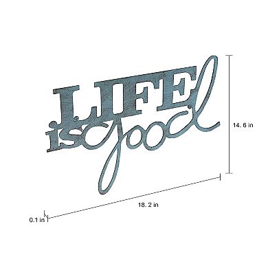 Lavish Home Metal "Life Is Good" Sign Wall Decor