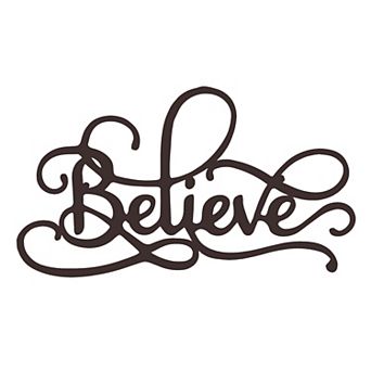 Lavish Home Metal "Believe" Script Wall Art