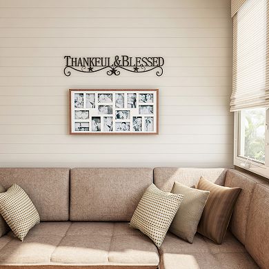 Lavish Home Metal Cutout "Thankful & Blessed" Wall Decor