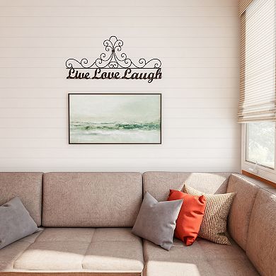 Lavish Home Metal Cursive Cutout "Live Love Laugh" Wall Decor