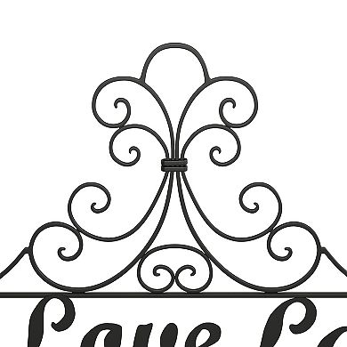 Lavish Home Metal Cursive Cutout "Live Love Laugh" Wall Decor