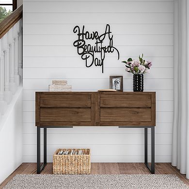 Lavish Home Metal Cutout "Have a Beautiful Day" Sign Wall Decor