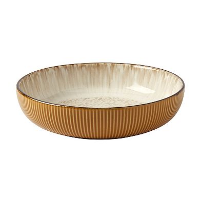 Tabletops Gallery Jura Caramel Reactive Glaze Stoneware 16-pc. Dinnerware Set