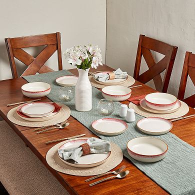 Tabletops Gallery Hanover Berry Reactive Glaze Stoneware 12-pc. Dinnerware Set