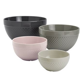 Tabletops Gallery Hobnail 4 pc Nesting Mixing Bowl Set