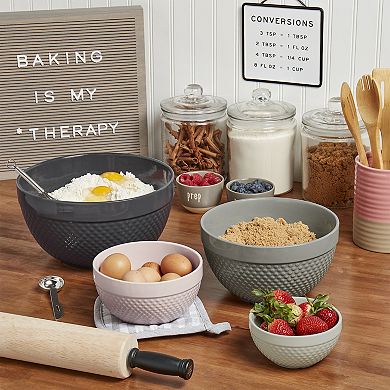 Tabletops Gallery Hobnail 4-pc. Nesting Mixing Bowl Set