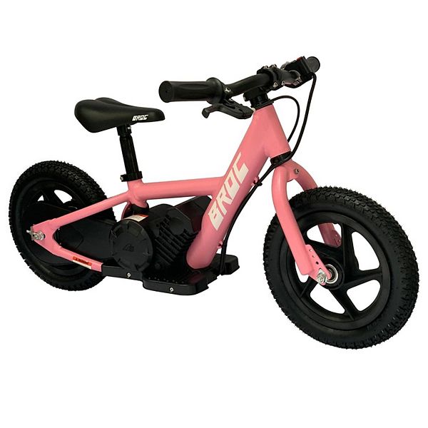 BROC USA Ebike for Kids, 12 Inch, 24V Battery operated, Pink