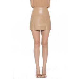 Women's ALEXIA ADMOR Tina Faux-Leather Mini Skirt