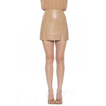 Women's ALEXIA ADMOR Tina Faux-Leather Mini Skirt