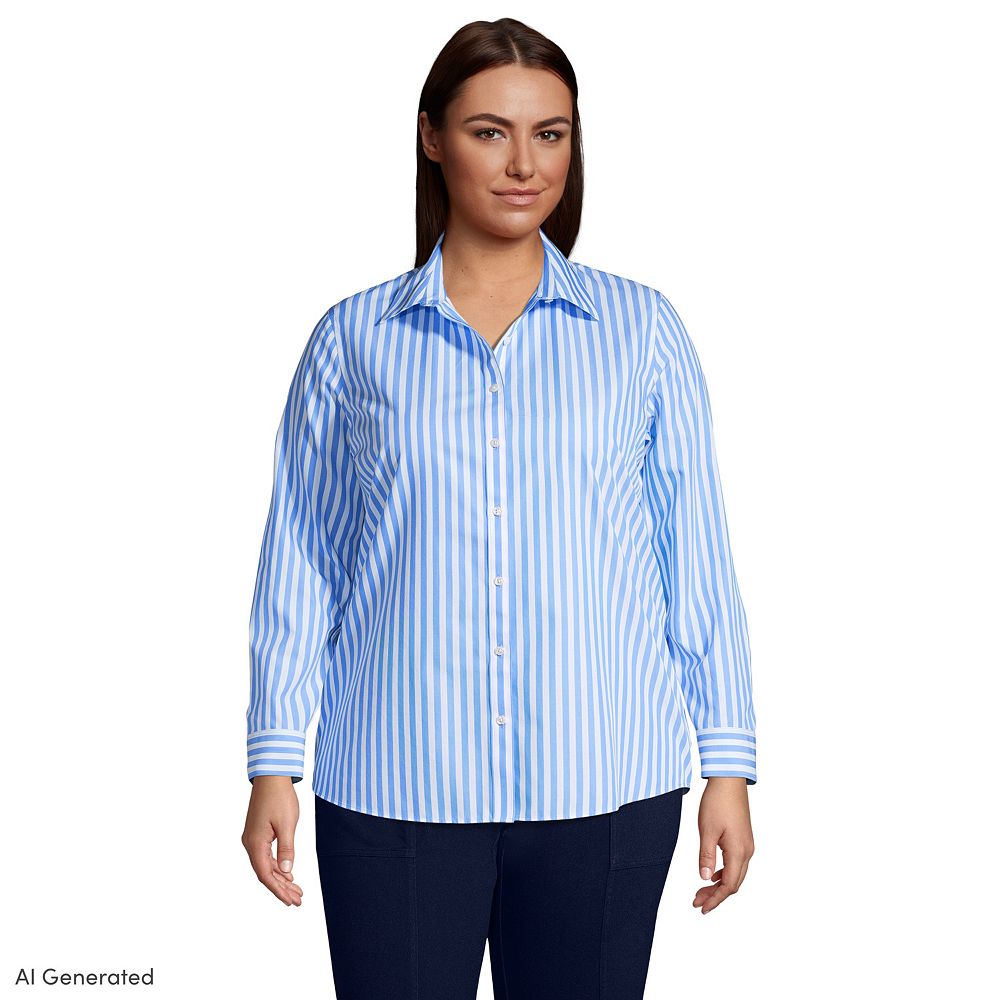 wrinkle free dress shirts womens Women's Wrinkle-Free Classic Oxford Shirt Three-Quarter Sleeve making it the perfect choice for a style that stays refined and Wrinkle Wrinkle Free Basic Silk Shirt