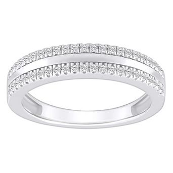 Alyson Layne 14k Gold 1/4 Carat T.W. Diamond Pave & Polished Wedding Band