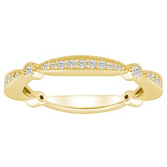 Alyson Layne 14k Gold 1/3 Carat T.W. Diamond Scalloped Wedding Band