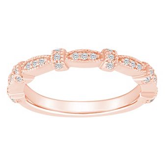 Alyson Layne 14k Gold 1/6 Carat T.W. Diamond Scalloped Wedding Ring