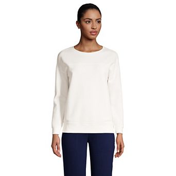 Women's Lands' End Long Sleeve Waffle Crewneck Top