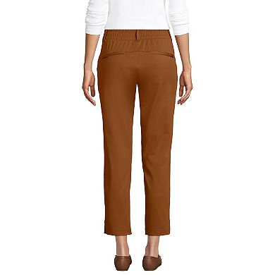 Women's Lands' End Flex Mid Rise Pull On Crop Pants
