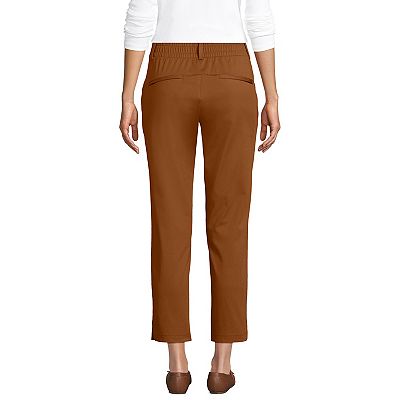 Women s Lands End Flex Mid Rise Pull On Crop Pants