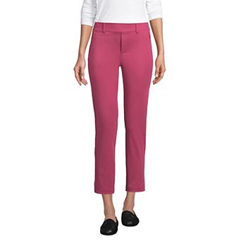 Women's Lands' End Flex Mid Rise Pull On Crop Pants
