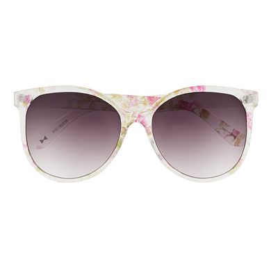 Women's LC Lauren Conrad 58mm Round Cat Eye Floral Sunglasses