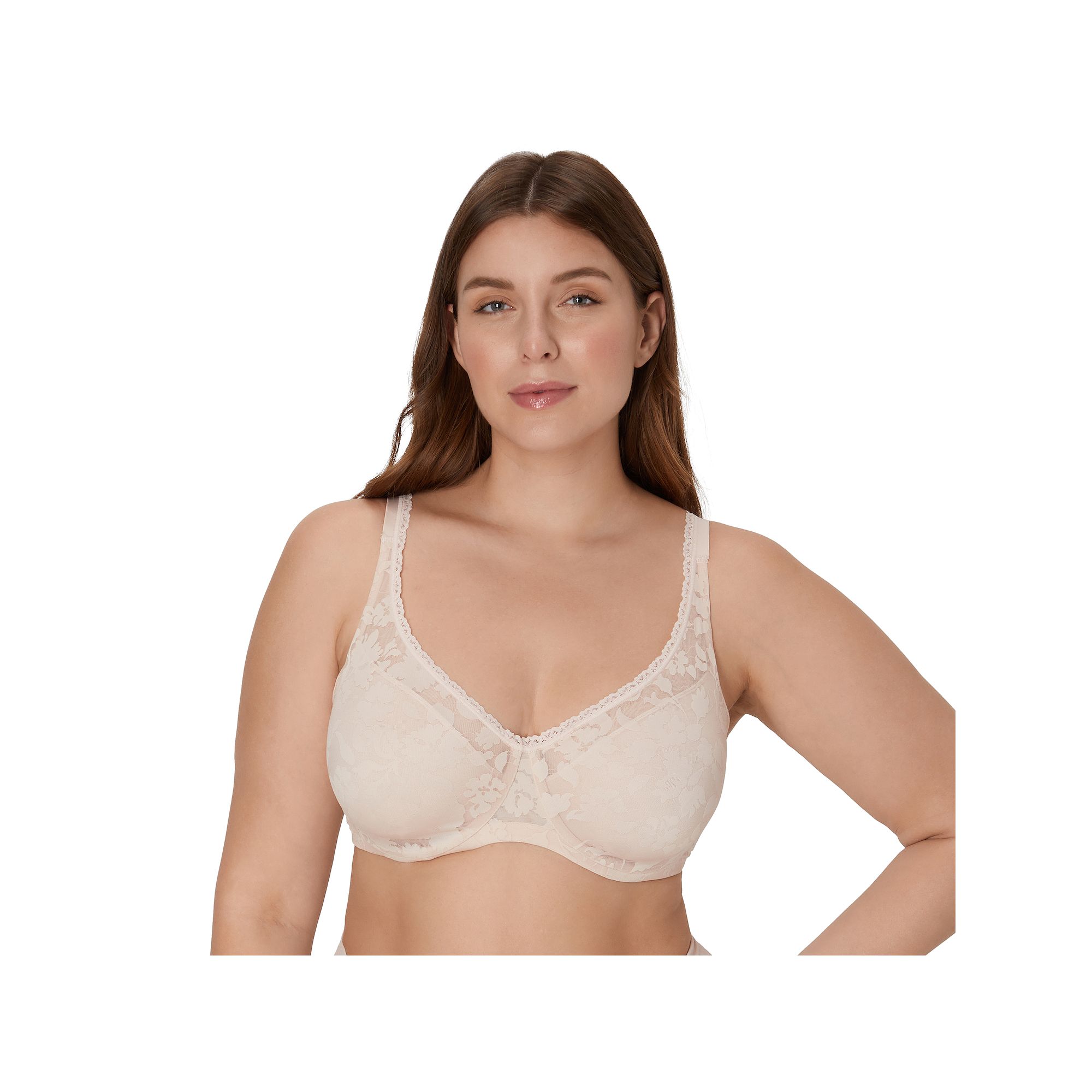 Bali Passion for Comfort Smooth Lace Underwire Bra DF6590, Womens, Size: 3