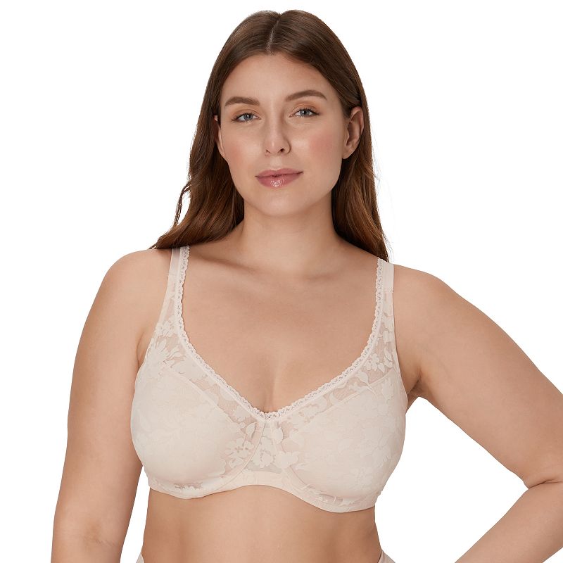 Bali Passion for Comfort Smooth Lace Underwire Bra DF6590, Women's, Size: 36 Dd, Sandshell