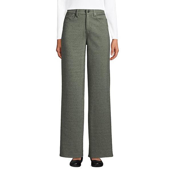 Women's Lands' End Sport Knit High Rise WideLeg Pants