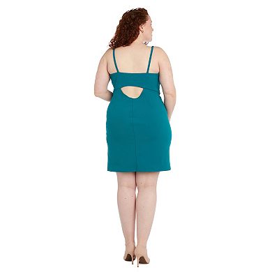 Juniors' Plus Size Morgan and Cutout Back Bodycon Dress