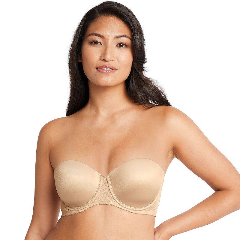 Bali One Smooth U Stay in Place Strapless Underwire Bra DF6599, Women's, Size: 38 Dd, Brown
