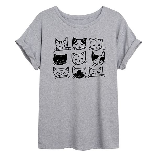 Cats Heads and Tails Graphic T-Shirt by Jerzees