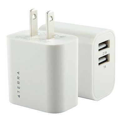 4TERRA Recycled ABS Wall Outlet USB-A Dual Port 3.1