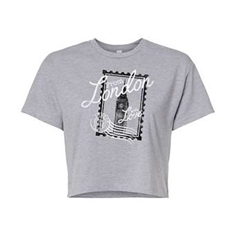 Juniors' "From London With Love" Cropped Tee