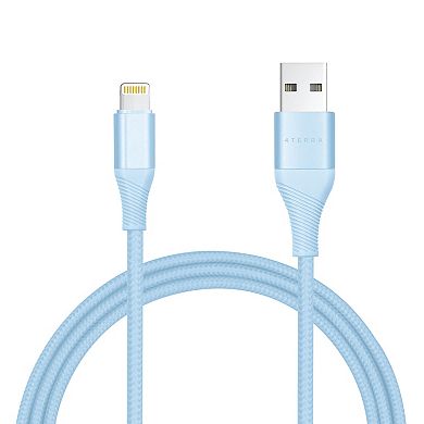4Terra 3 ft. Recycled Pet Braided Cable - USB A To Mfi