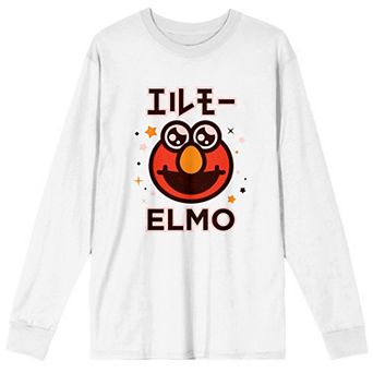 Men's Sesame Street Elmo Kanji Long Sleeve Tee