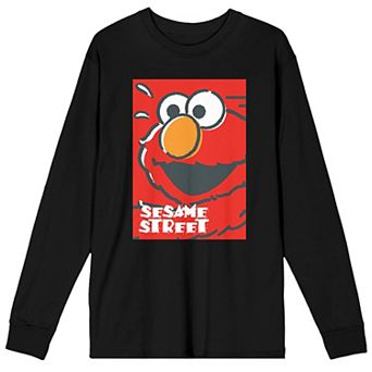 Men's Sesame Street Elmo Black Tee