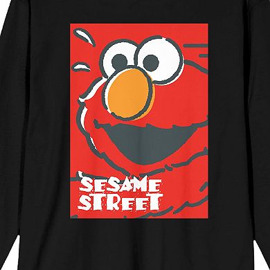 Men's Sesame Street Elmo Black Tee