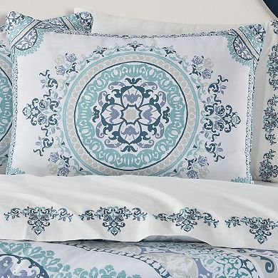 Royal Court Afton Blue 4-piece Comforter Set with Shams
