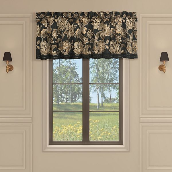 Royal Court Montecito Black Window Straight Valance